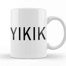 Baskı Dükkanı Yıkık Porselen Beyaz Kupa Bardak