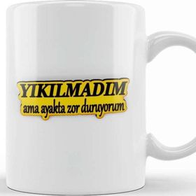 Baskı Dükkanı Yıkılmadım Ama Ayakta Zor Duruyorum Kupa Bardak