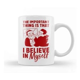Baskı Dükkanı Yılbaşı Yeni Yıl Konseptli Believe In Santa Clause Christmas Kupa Bardak