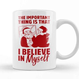 Baskı Dükkanı Yılbaşı Yeni Yıl Konseptli Believe In Santa Clause Christmas Kupa Bardak
