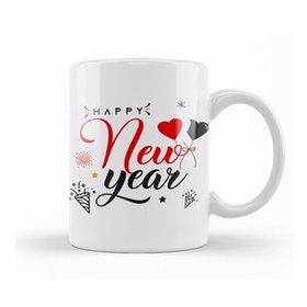 Baskı Dükkanı Yılbaşı Yeni Yıl Konseptli Happy New Year Kupa Bardak