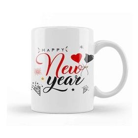 Baskı Dükkanı Yılbaşı Yeni Yıl Konseptli Happy New Year Kupa Bardak