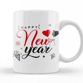 Baskı Dükkanı Yılbaşı Yeni Yıl Konseptli Happy New Year Kupa Bardak