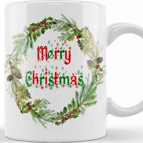 Baskı Dükkanı Yılbaşı Yeni Yıl Konseptli Merry Christian Kupa Bardak