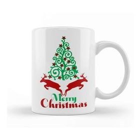 Baskı Dükkanı Yılbaşı Yeni Yıl Konseptli Merry Christmas 01 Kupa Bardak