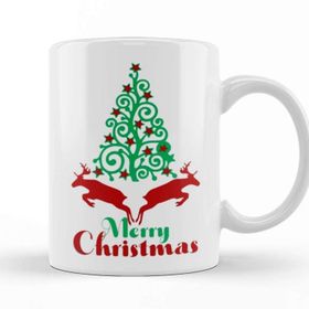 Baskı Dükkanı Yılbaşı Yeni Yıl Konseptli Merry Christmas 01 Kupa Bardak