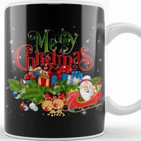 Baskı Dükkanı Yılbaşı Yeni Yıl Konseptli Merry Christmas 011 Kupa Bardak