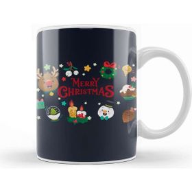 Baskı Dükkanı Yılbaşı Yeni Yıl Konseptli Merry Christmas 017 Kupa Bardak