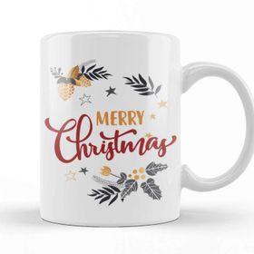 Baskı Dükkanı Yılbaşı Yeni Yıl Konseptli Merry Christmas 018 Kupa Bardak