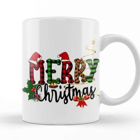 Baskı Dükkanı Yılbaşı Yeni Yıl Konseptli Merry Christmas 023 Kupa Bardak