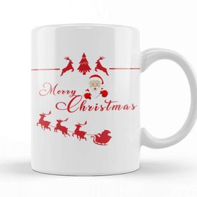 Baskı Dükkanı Yılbaşı Yeni Yıl Konseptli Merry Christmas 023 Kupa Bardak