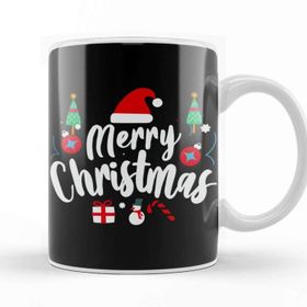 Baskı Dükkanı Yılbaşı Yeni Yıl Konseptli Merry Christmas 03 Kupa Bardak
