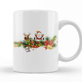 Baskı Dükkanı Yılbaşı Yeni Yıl Konseptli Merry Christmas 04 Kupa Bardak