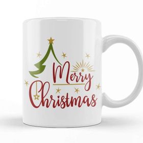 Baskı Dükkanı Yılbaşı Yeni Yıl Konseptli Merry Christmas 09 Kupa Bardak