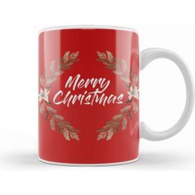 Baskı Dükkanı Yılbaşı Yeni Yıl Konseptli Merry Christmas Floral Kupa Bardak