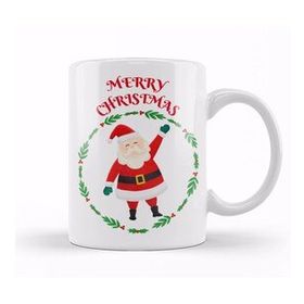 Baskı Dükkanı Yılbaşı Yeni Yıl Konseptli Merry Christmas Noel Baba Kupa Bardak
