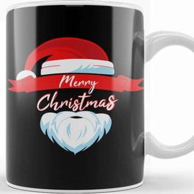 Baskı Dükkanı Yılbaşı Yeni Yıl Konseptli Merry Christmas Santa Claus Kupa Bardak