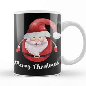 Baskı Dükkanı Yılbaşı Yeni Yıl Konseptli Merry Christmas Santa Kupa Bardak
