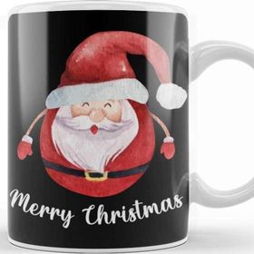 Baskı Dükkanı Yılbaşı Yeni Yıl Konseptli Merry Christmas Santa Kupa Bardak