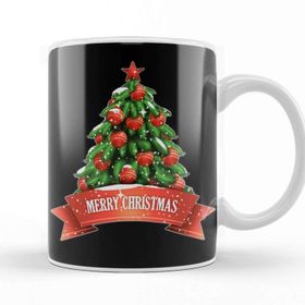Baskı Dükkanı Yılbaşı Yeni Yıl Konseptli Merry Christmas Tree 02 Kupa Bardak