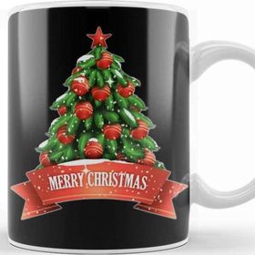 Baskı Dükkanı Yılbaşı Yeni Yıl Konseptli Merry Christmas Tree 02 Kupa Bardak