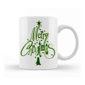Baskı Dükkanı Yılbaşı Yeni Yıl Konseptli Merry Christmas Trees Kupa Bardak
