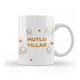 Baskı Dükkanı Yılbaşı Yeni Yıl Konseptli Mutlu Yıllar Hediye 05 Kupa Bardak