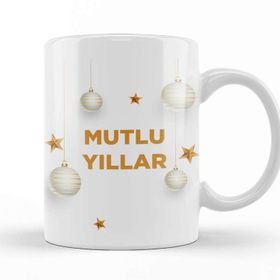 Baskı Dükkanı Yılbaşı Yeni Yıl Konseptli Mutlu Yıllar Hediye 05 Kupa Bardak