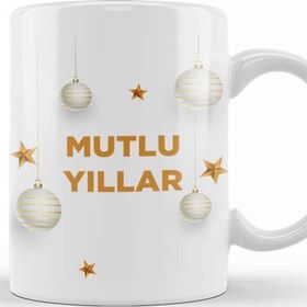 Baskı Dükkanı Yılbaşı Yeni Yıl Konseptli Mutlu Yıllar Hediye 05 Kupa Bardak