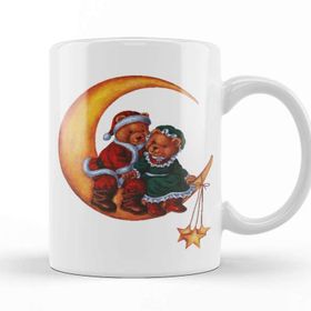 Baskı Dükkanı Yılbaşı Yeni Yıl Konseptli Noel Ayıcıklar Kupa Bardak