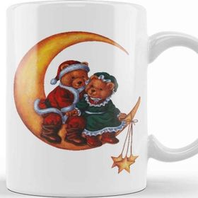 Baskı Dükkanı Yılbaşı Yeni Yıl Konseptli Noel Ayıcıklar Kupa Bardak
