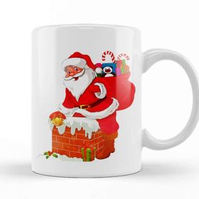 Baskı Dükkanı Yılbaşı Yeni Yıl Konseptli Noel Baba 01 Kupa Bardak