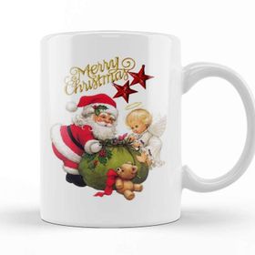 Baskı Dükkanı Yılbaşı Yeni Yıl Konseptli Noel Baba Christmas Kupa Bardak