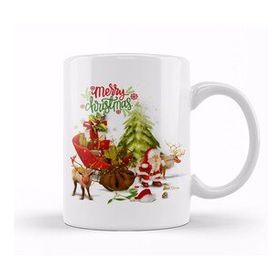 Baskı Dükkanı Yılbaşı Yeni Yıl Konseptli Noel Christmas Kupa Bardak