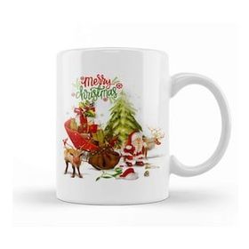 Baskı Dükkanı Yılbaşı Yeni Yıl Konseptli Noel Christmas Kupa Bardak