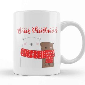 Baskı Dükkanı Yılbaşı Yeni Yıl Konseptli Noel Merry Christmas Kupa Bardak