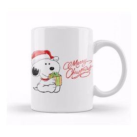Baskı Dükkanı Yılbaşı Yeni Yıl Konseptli Snoopy Merry Christmas Kupa Bardak