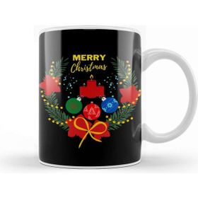 Baskı Dükkanı Yılbaşı Yeni Yıl Konseptlichristmas Wreath Kupa Bardak