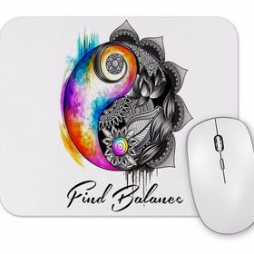 Baskı Dükkanı Ying Yang 01 Mouse Pad