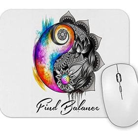 Baskı Dükkanı Ying Yang 01 Mouse Pad