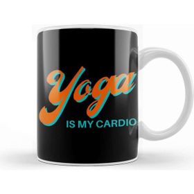 Baskı Dükkanı Yoga Is My Cardio Beyaz Porselen Kupa Bardak