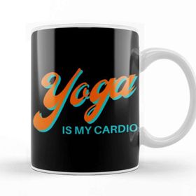 Baskı Dükkanı Yoga Is My Cardio Beyaz Porselen Kupa Bardak