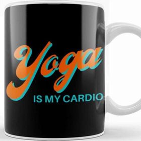 Baskı Dükkanı Yoga Is My Cardio Beyaz Porselen Kupa Bardak