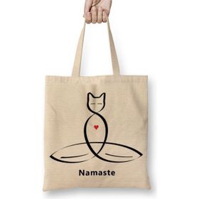 Baskı Dükkanı Yoga Namaste Bez Kadın Günlük Çanta