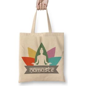 Baskı Dükkanı Yoga Namaste Bez Kadın Günlük Çanta