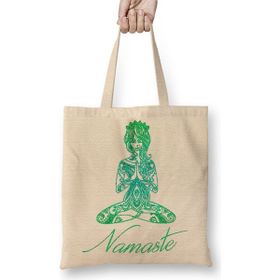 Baskı Dükkanı Yoga Namaste Bez Kadın Günlük Çanta