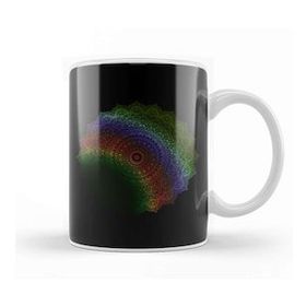 Baskı Dükkanı Yogi Prana Mandala Rainbow Kupa