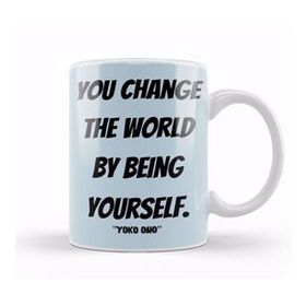 Baskı Dükkanı Yoko Ono Quote Lovers Gift Vintage Retro Rainbow Kupa