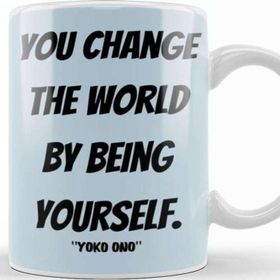 Baskı Dükkanı Yoko Ono Quote Lovers Gift Vintage Retro Rainbow Kupa