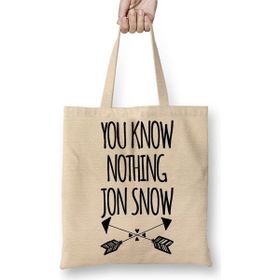 Baskı Dükkanı You Know Nothing Jon Snow Bez Çanta